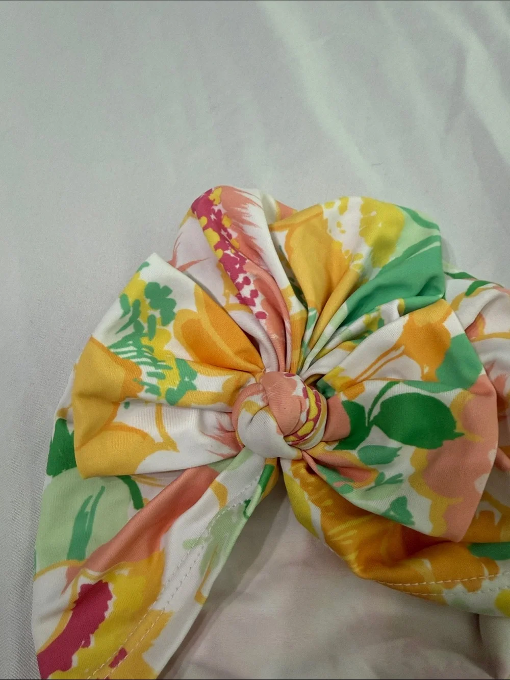 Janie and Jack Floral Knot Swim Turban - Pink, Yellow, Green, White